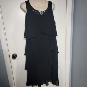SL Fashion Beaded Detail Chiffon Dress Size 16W